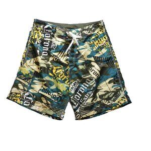 Corona Extra Shorts Adult 36 Board Trunks Swimwear‎ Bottoms AOP Hawaiian Mens